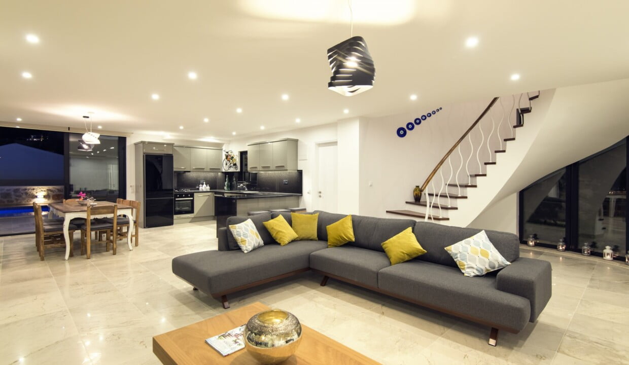 Villa ozma evening interior